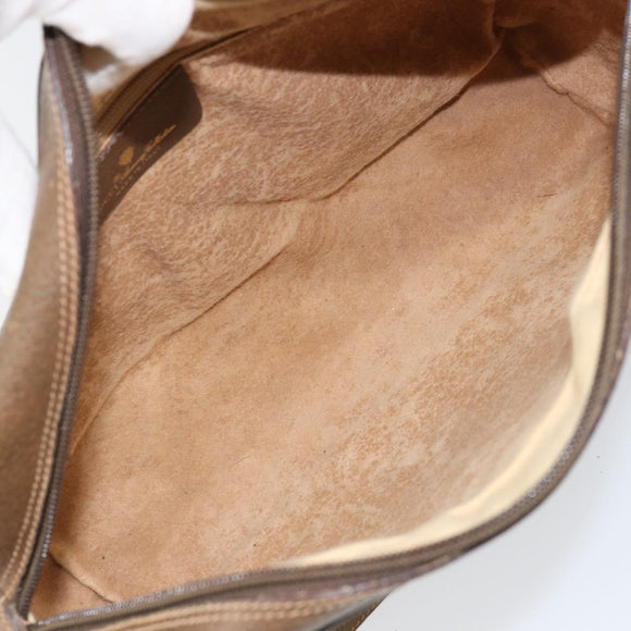 GUCCI GG Supreme Web Sherry Line Bag PVC Beige Gold 56 02 088 Auth BA8074