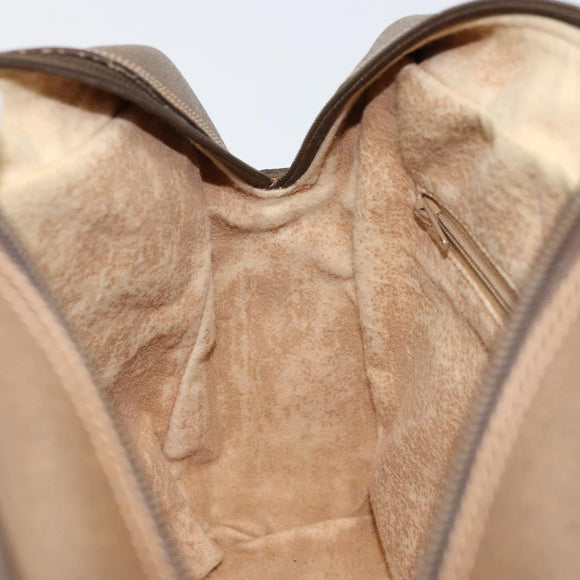 GUCCI GG Supreme Web Sherry Line Bag PVC Beige Gold 56 02 088 Auth BA8074