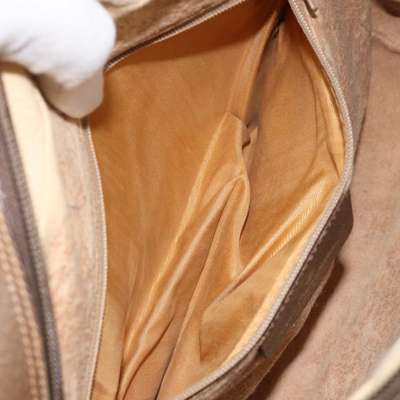 GUCCI GG Supreme Web Sherry Line Bag PVC Beige Gold 56 02 088 Auth BA8074