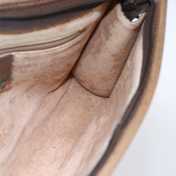 GUCCI GG Supreme Clutch Bag PVC Leather Beige Gold 41 01 037 Auth BA8075