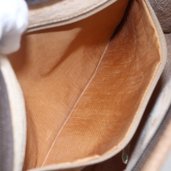 GUCCI GG Supreme Clutch Bag PVC Leather Beige Gold 41 01 037 Auth BA8075