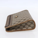 GUCCI GG Supreme Clutch Bag PVC Leather Beige Gold 41 01 037 Auth BA8075-3