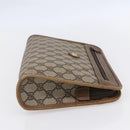 GUCCI GG Supreme Clutch Bag PVC Leather Beige Gold 41 01 037 Auth BA8075-4