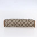 GUCCI GG Supreme Clutch Bag PVC Leather Beige Gold 41 01 037 Auth BA8075-6