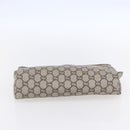 GUCCI GG Plus Supreme Clutch Bag PVC Beige Gold Auth BA8076-7