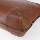 Chloe Shoulder Bag Leather Brown Gold Auth BA8078-12