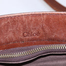 Chloe Shoulder Bag Leather Brown Gold Auth BA8078-15