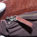 Chloe Shoulder Bag Leather Brown Gold Auth BA8078-16