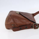 Chloe Shoulder Bag Leather Brown Gold Auth BA8078-5