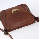 Chloe Shoulder Bag Leather Brown Gold Auth BA8078-6