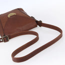 Chloe Shoulder Bag Leather Brown Gold Auth BA8078-7