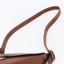 Chloe Shoulder Bag Leather Brown Gold Auth BA8078-8