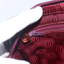 CARTIER Must Line Clutch Bag Leather Bordeaux Gold Auth BA8079-14