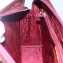 CARTIER Must Line Clutch Bag Leather Bordeaux Gold Auth BA8079-17