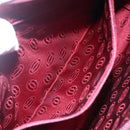 CARTIER Must Line Clutch Bag Leather Bordeaux Gold Auth BA8079-18