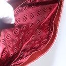 CARTIER Must Line Clutch Bag Leather Bordeaux Gold Auth BA8079-19