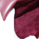 CARTIER Must Line Shoulder Bag Leather Bordeaux Gold Auth BA8080-18