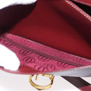 CARTIER Must Line Shoulder Bag Leather Bordeaux Gold Auth BA8080-21