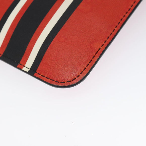GIVENCHY Clutch Bag Leather Red Auth BA809