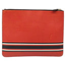 GIVENCHY Clutch Bag Leather Red Auth BA809-2
