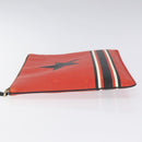 GIVENCHY Clutch Bag Leather Red Auth BA809-4