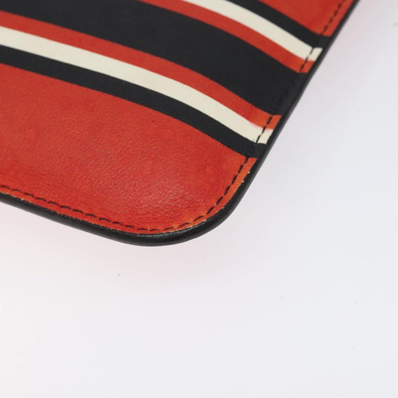 GIVENCHY Clutch Bag Leather Red Auth BA809