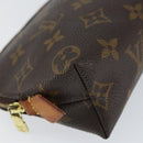 LOUIS VUITTON Monogram Pochette Cosmetic PM Cosmetic Pouch M47515 LV Auth BA8090-14