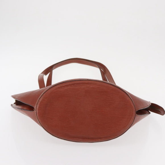 LOUIS VUITTON Epi Saint Jacques Shopping Bag Brown M52263 LV Auth BA8091