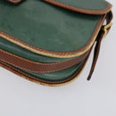 CELINE Givenchy Hand Bag Leather 2 Set Navy Green Auth BA8093-16