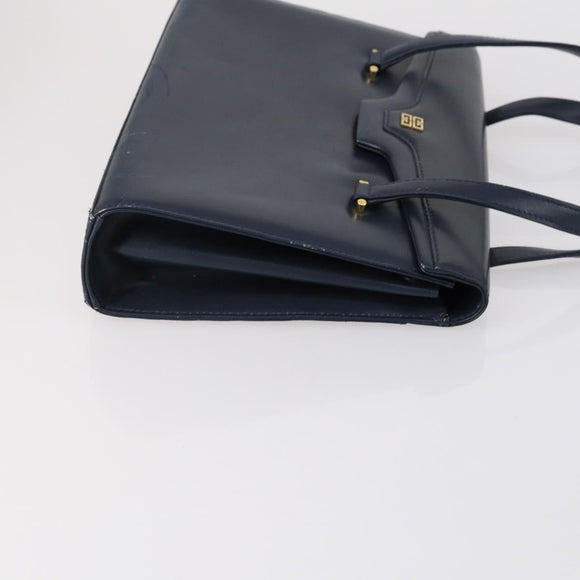 CELINE Givenchy Hand Bag Leather 2 Set Navy Green Auth BA8093