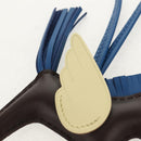HERMES Rodeo PM Charm Leather Brown Blue Auth BA8095M-11