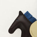 HERMES Rodeo PM Charm Leather Brown Blue Auth BA8095M-3