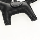 HERMES Rodeo PM Charm Leather Black Auth BA8096M-15