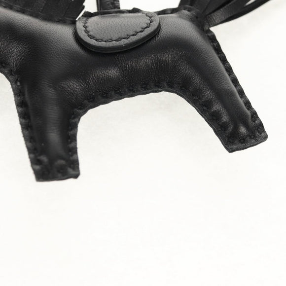 HERMES Rodeo PM Charm Leder Schwarz Auth BA8096M