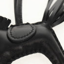 HERMES Rodeo PM Charm Leather Black Auth BA8096M-9