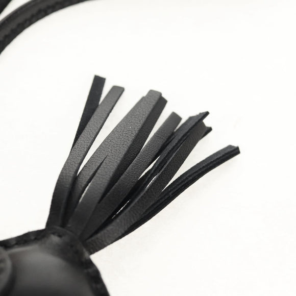 HERMES Rodeo PM Charm Leather Black Auth BA8096M