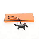 HERMES Rodeo PM Charm Leather Black Auth BA8096M-12