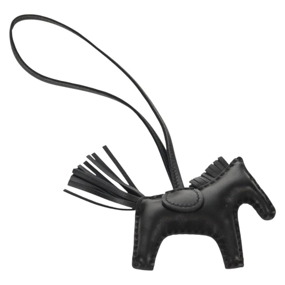 HERMES Rodeo PM Charm Leder Schwarz Auth BA8096M