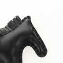 HERMES Rodeo PM Charm Leather Black Auth BA8096M-2