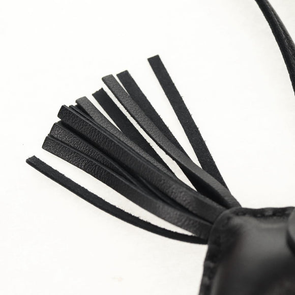 HERMES Rodeo PM Charm Leather Black Auth BA8096M