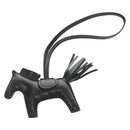 HERMES Rodeo PM Charm Leder Schwarz Auth BA8096M-8