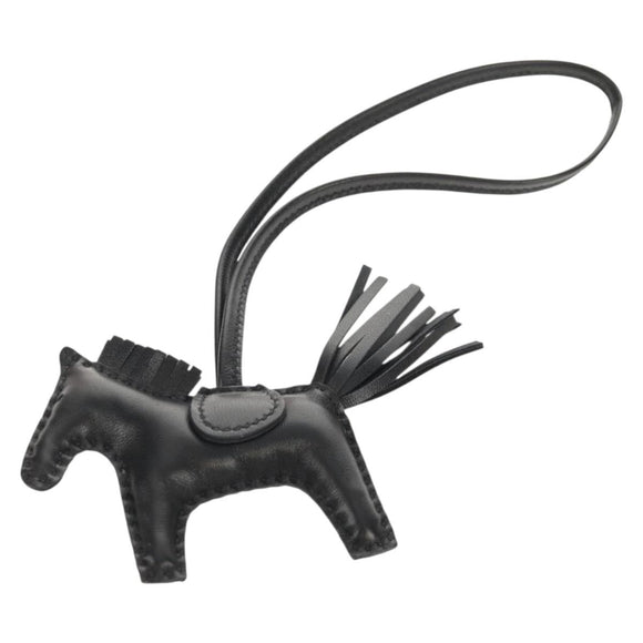 HERMES Rodeo PM Charm Leder Schwarz Auth BA8096M
