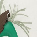 HERMES Rodeo PM Charm Leather Green Brown Auth BA8097M-13
