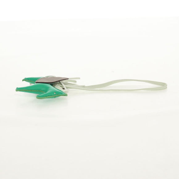 HERMES Rodeo PM Charm Leather Green Brown Auth BA8097M