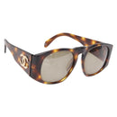 CHANEL Sunglasses plastic Brown CC Auth BA8098-1