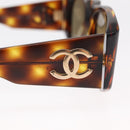 CHANEL Sunglasses plastic Brown CC Auth BA8098-7
