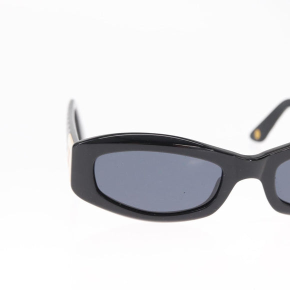 CHANEL Sunglasses plastic Black CC Auth BA8099