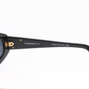 CHANEL Sunglasses plastic Black CC Auth BA8099-9