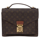 LOUIS VUITTON Monogram Monceau 28 Hand Bag M51185 LV Auth BA8123-2