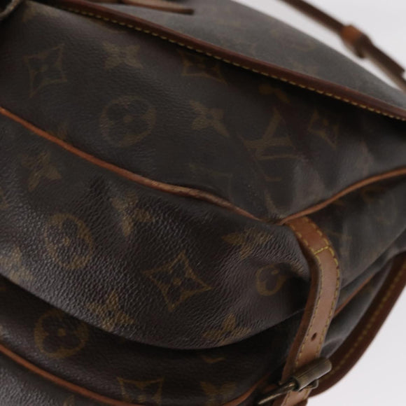 LOUIS VUITTON Monogram Saumur 30 Shoulder Bag M42256 LV Auth BA8124